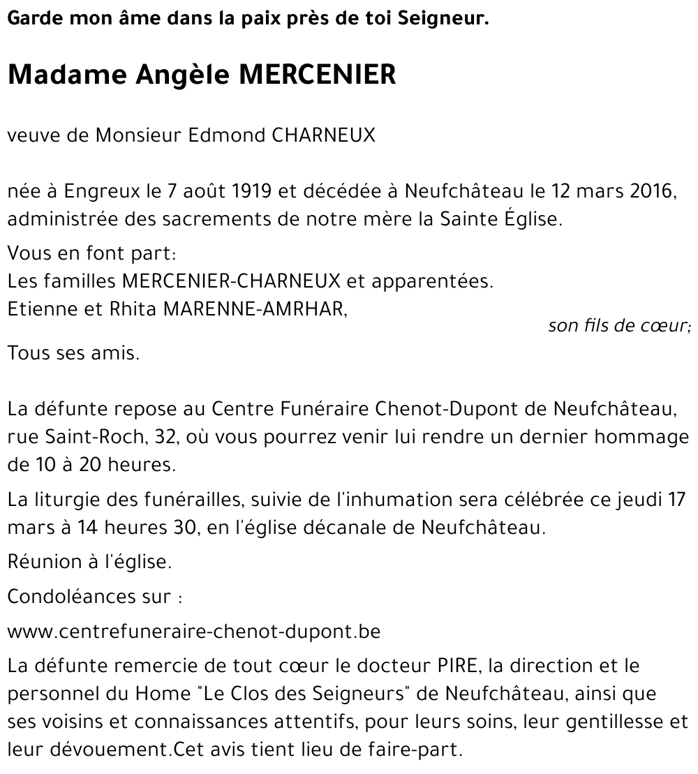 Angèle MERCENIER
