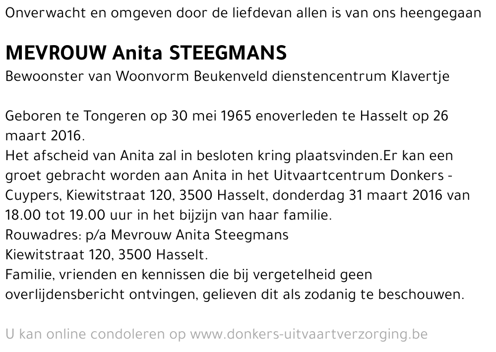 Anita Steegmans