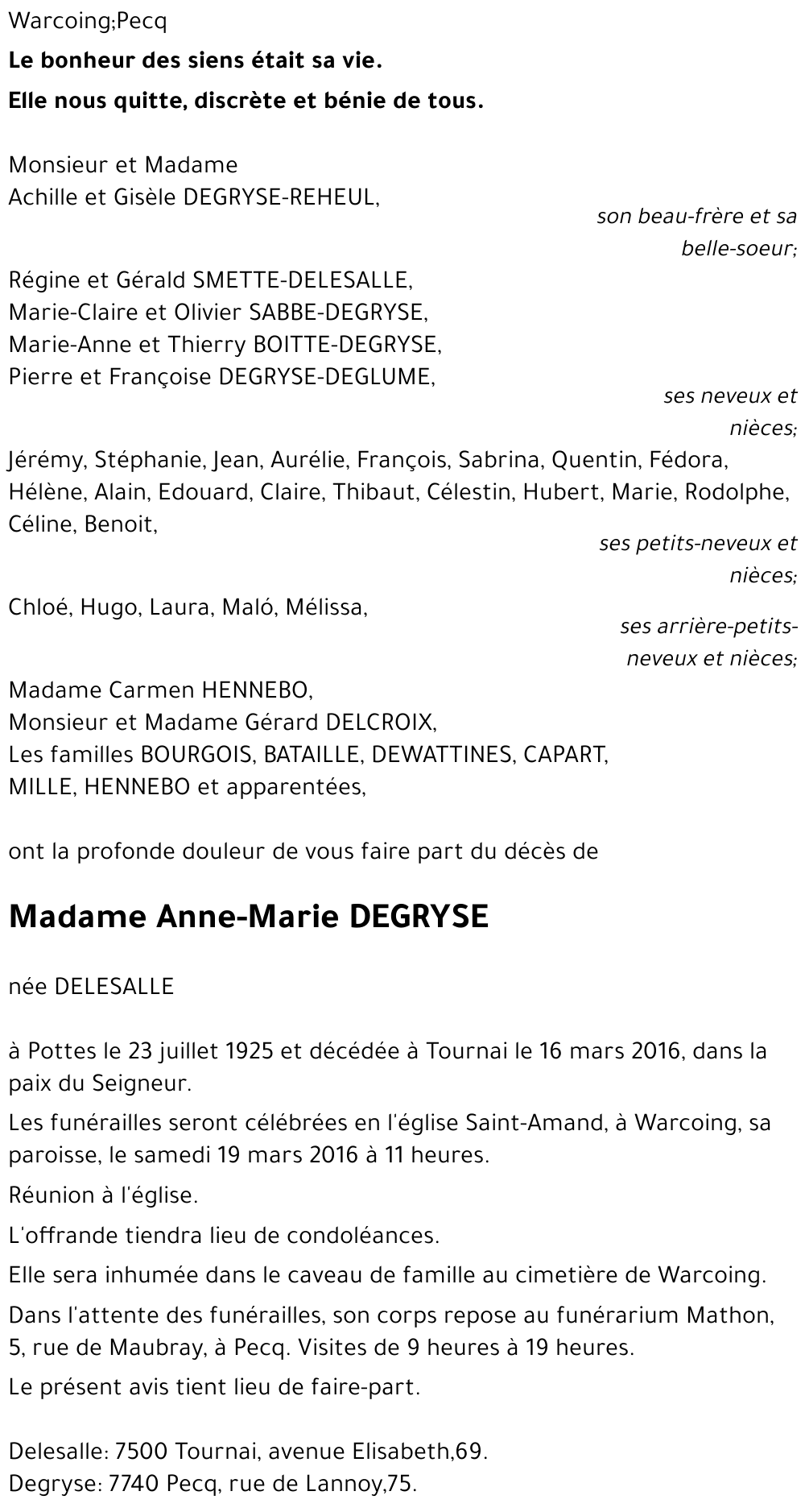 Anne-Marie DELESALLE