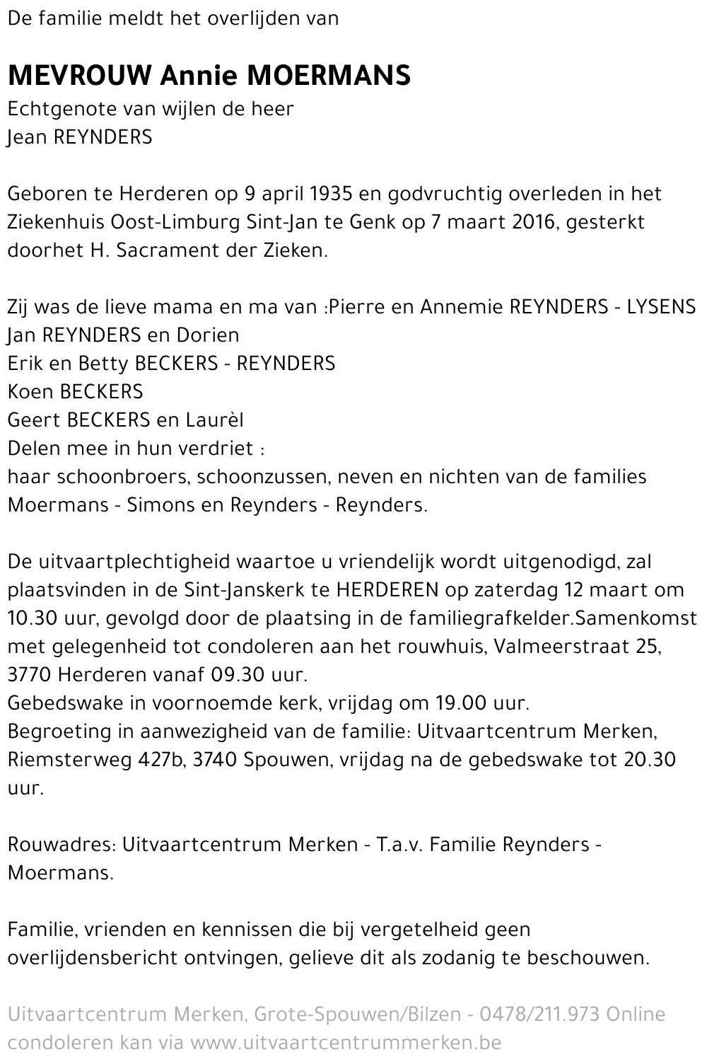 Annie MOERMANS