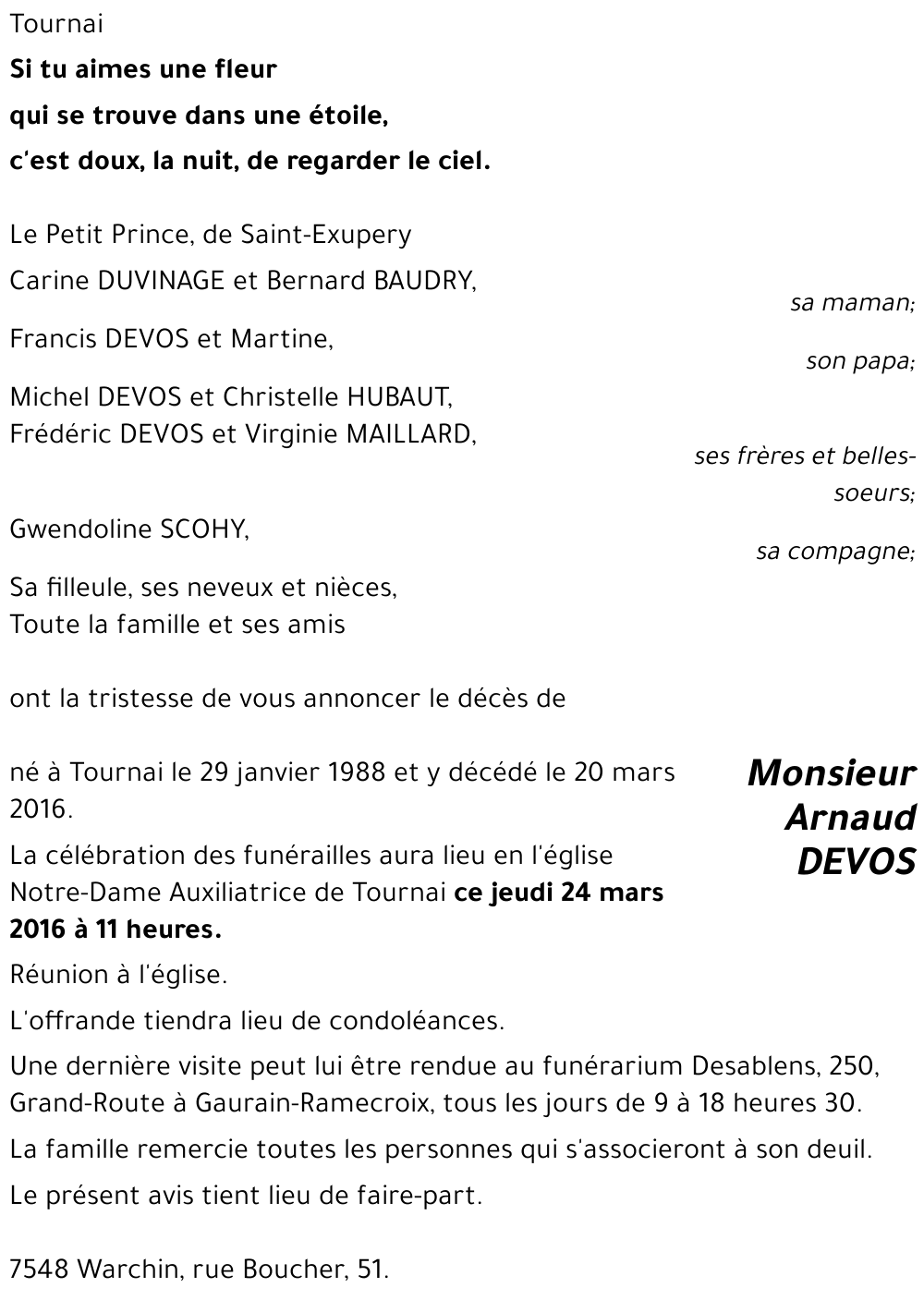 Arnaud DEVOS