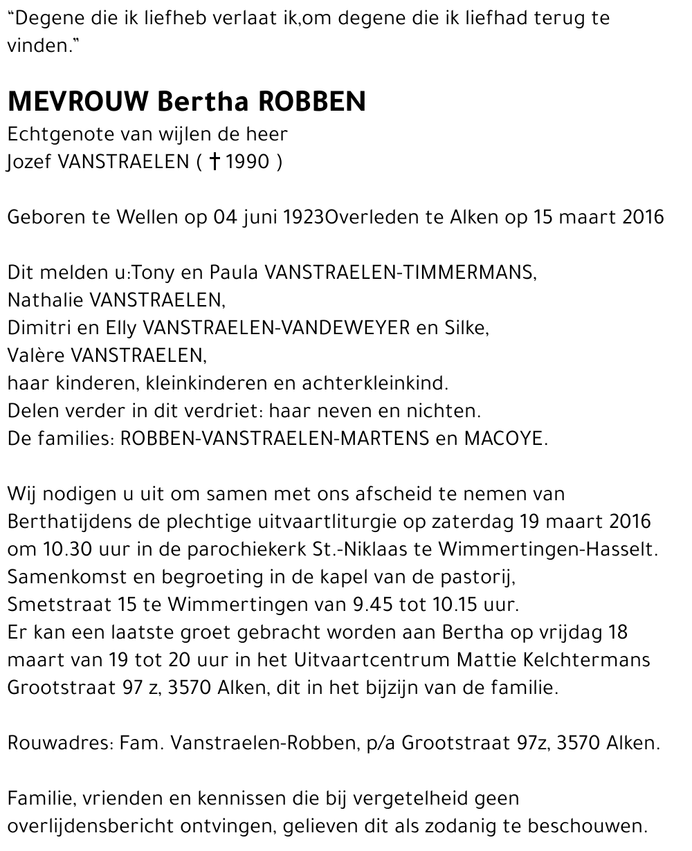 Bertha Robben