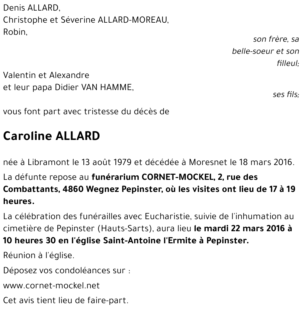 Caroline ALLARD