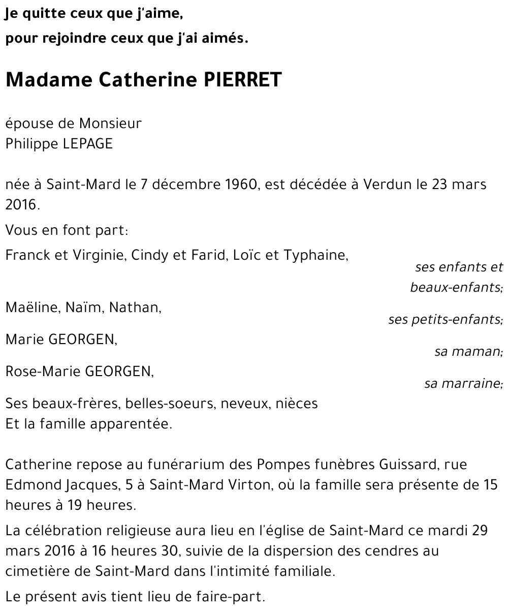 Catherine PIERRET