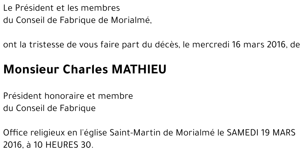 Charles MATHIEU