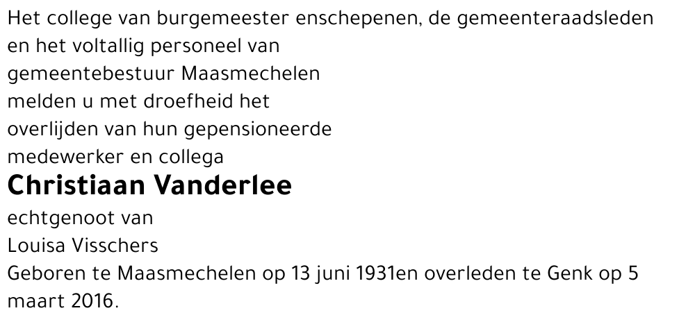 Christiaan Vanderlee