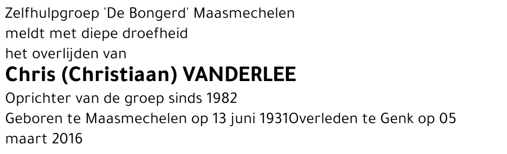 Christiaan Vanderlee