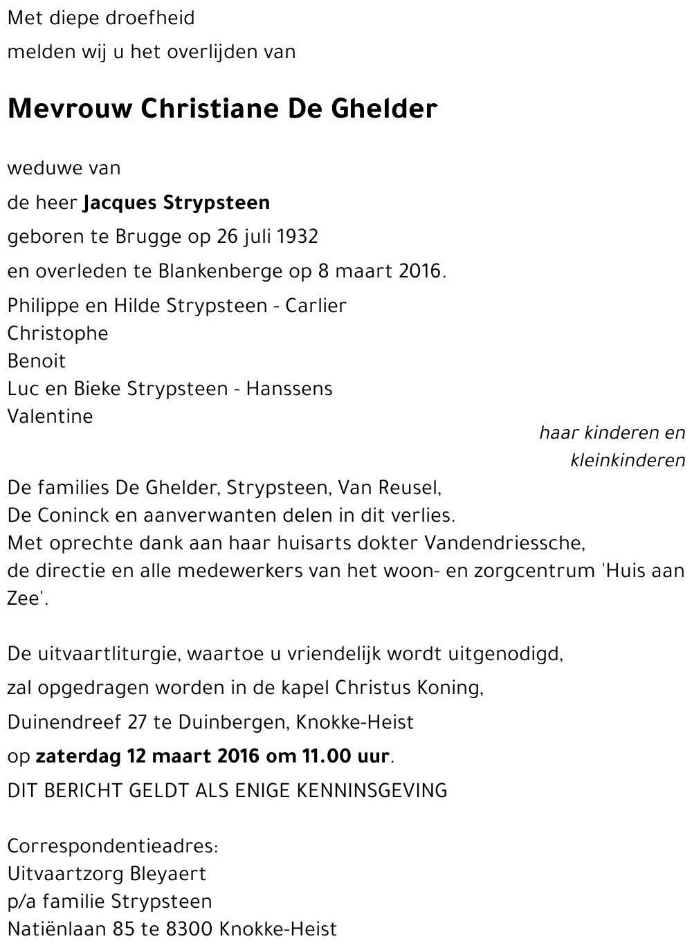 Christiane DE GHELDER