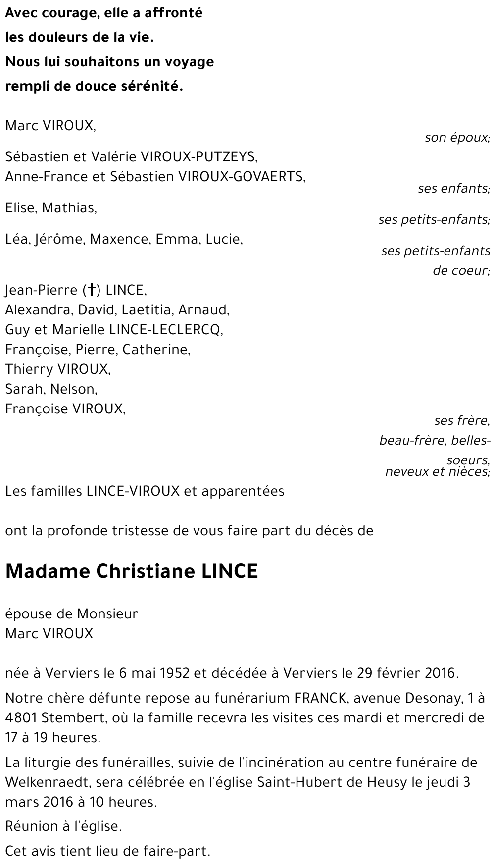 Christiane LINCE