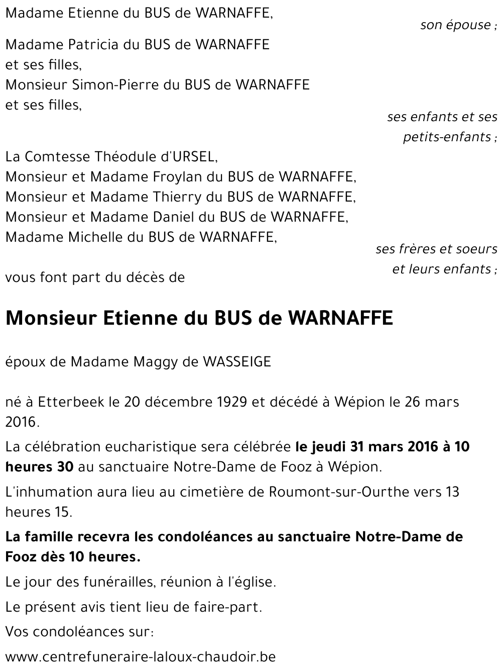 Etienne du Bus de Warnaffe