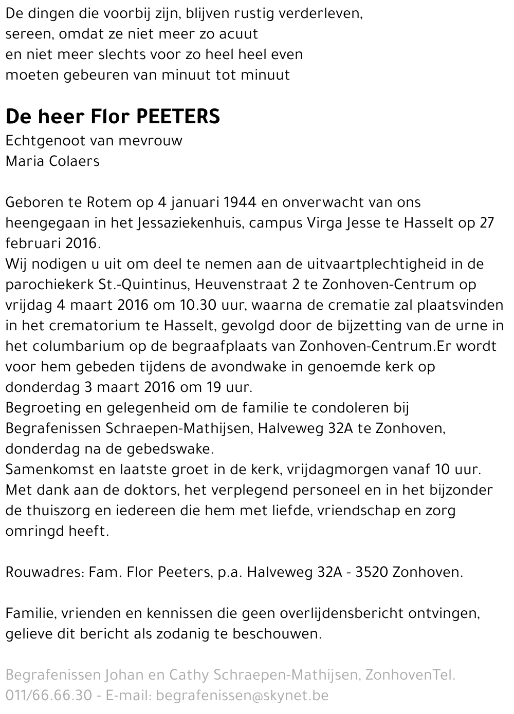 Flor Peeters