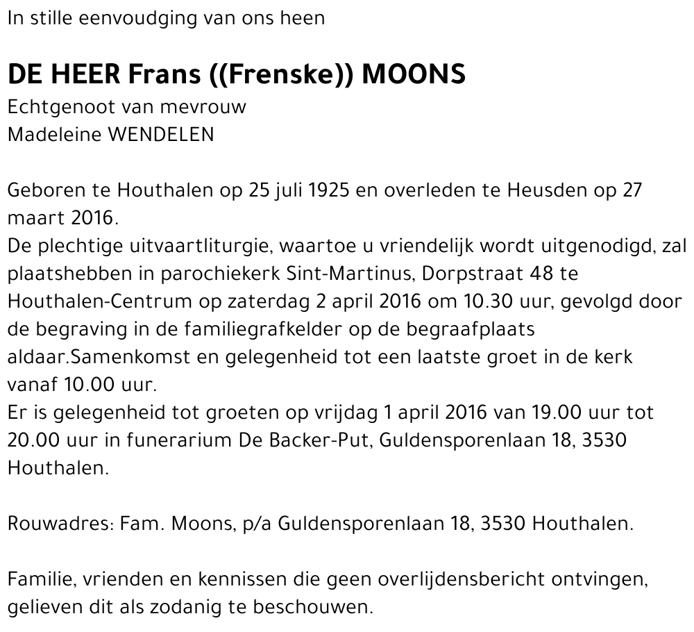 Frans MOONS