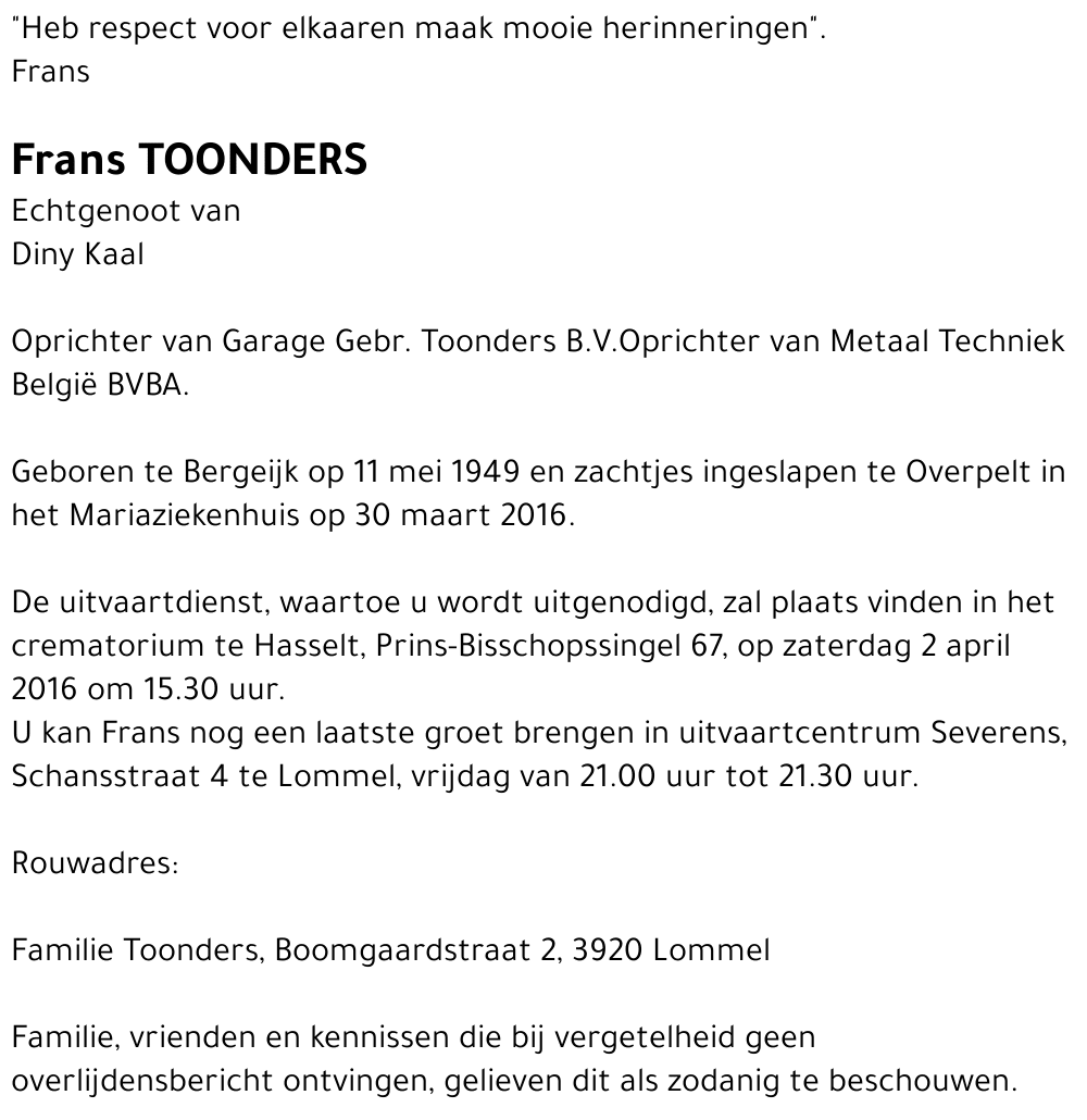 Frans Toonders