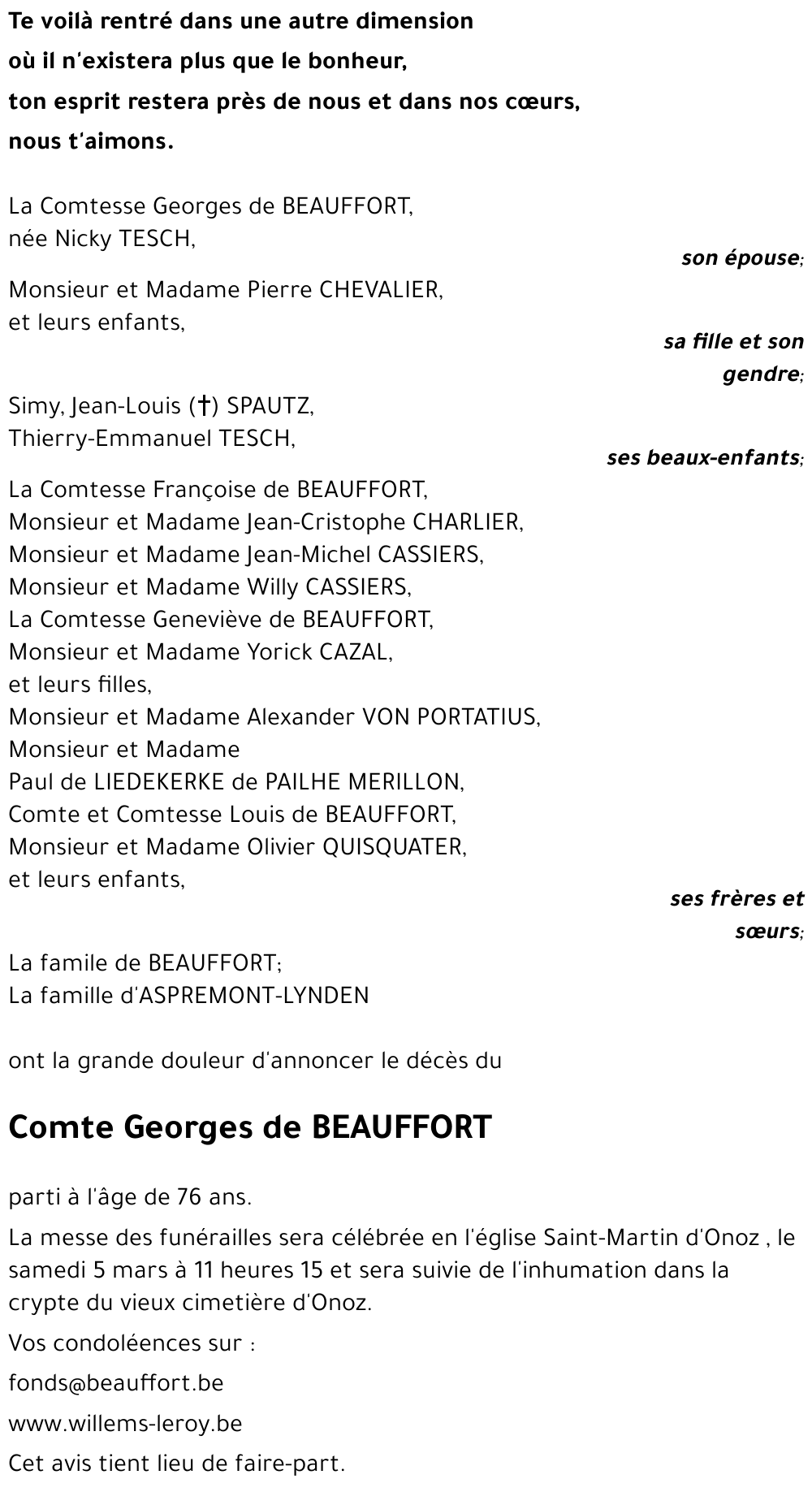 George de BEAUFFORT