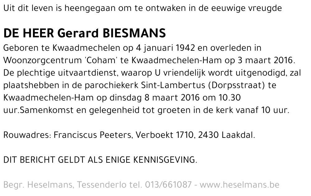 Gerard Biesmans
