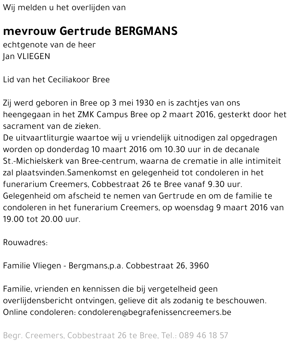 Gertrude Bergmans