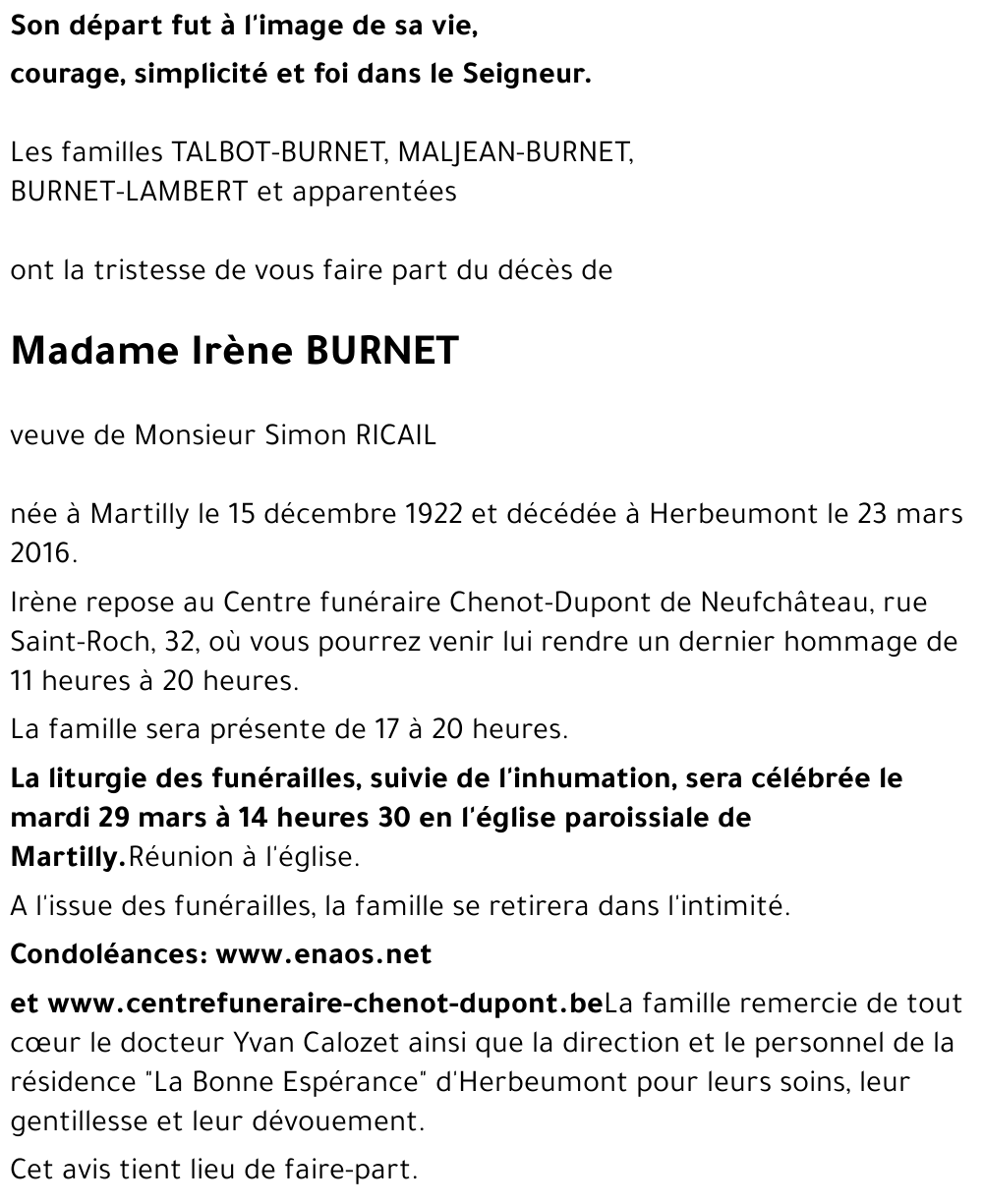 Irène BURNET