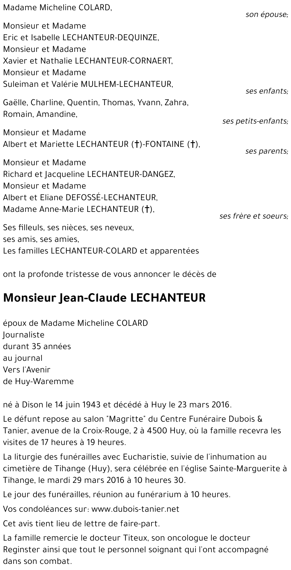 Jean-Claude LECHANTEUR