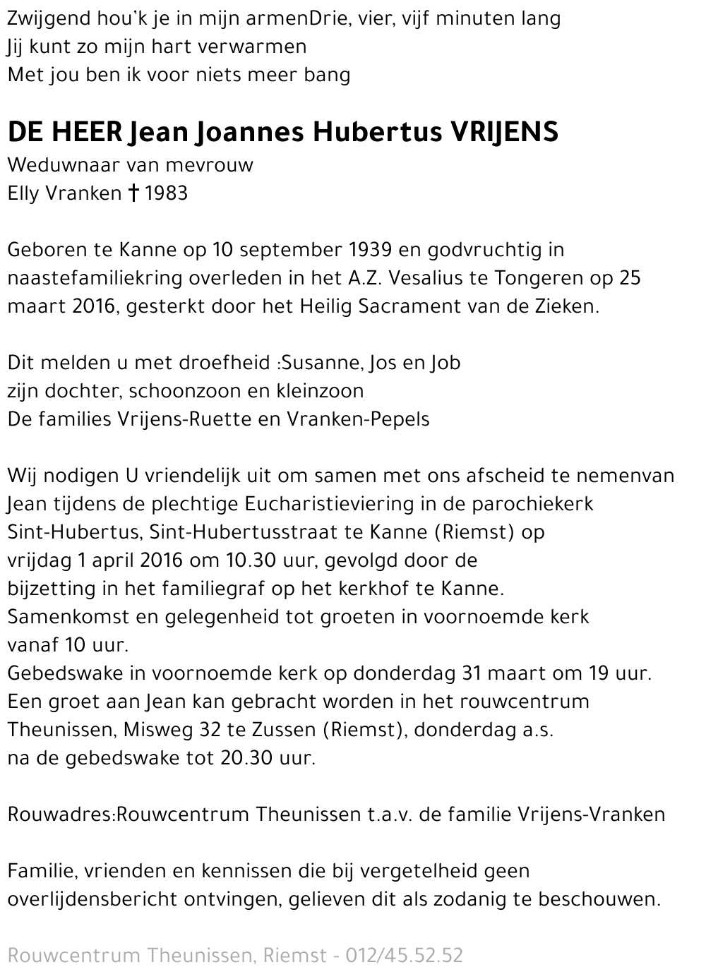 Jean Joannes Hubertus Vrijens