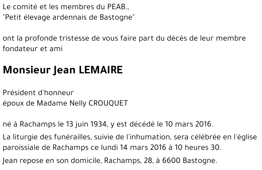 Jean LEMAIRE