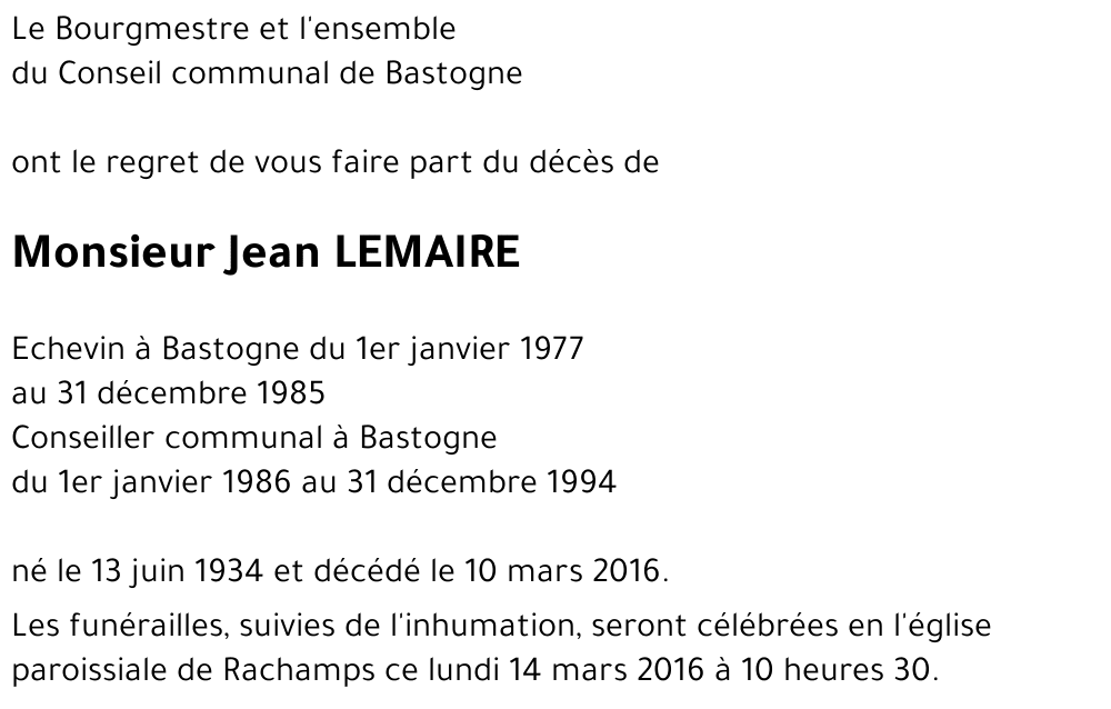 Jean LEMAIRE