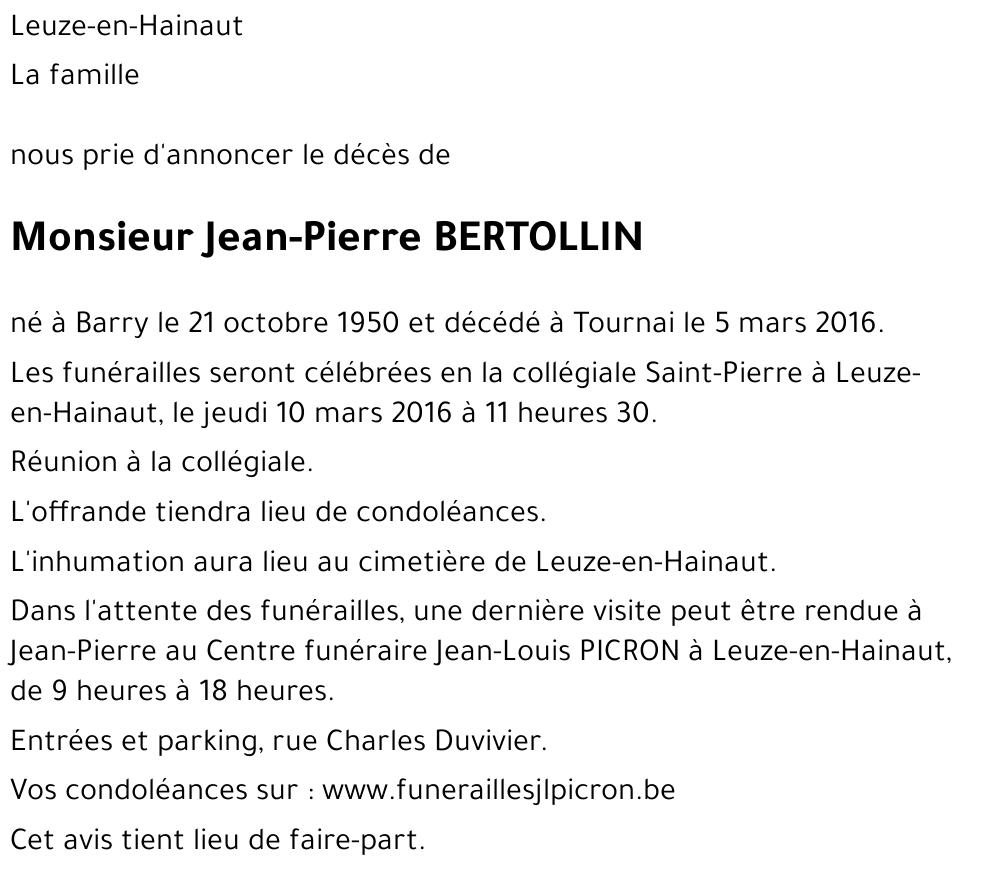 Jean-Pierre BERTOLLIN