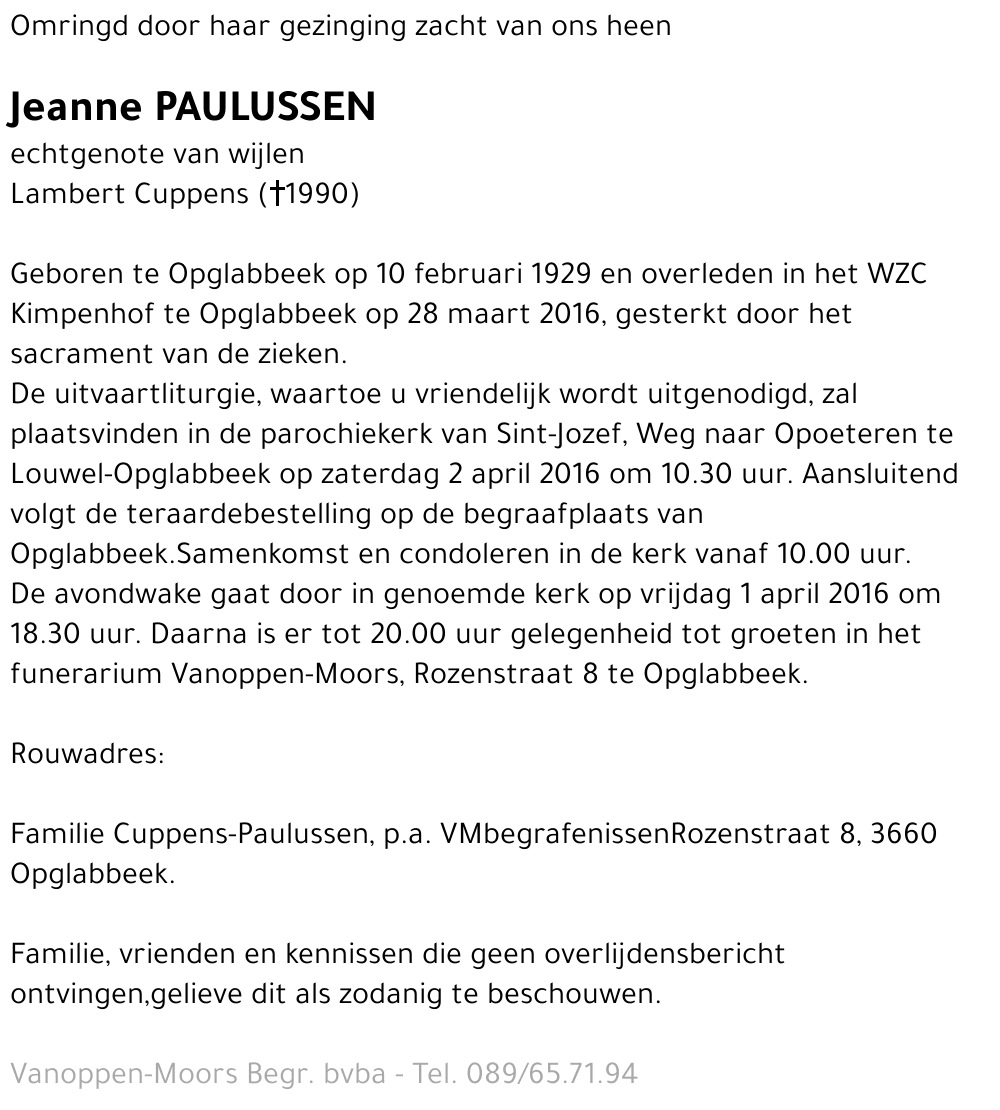 Jeanne Paulussen