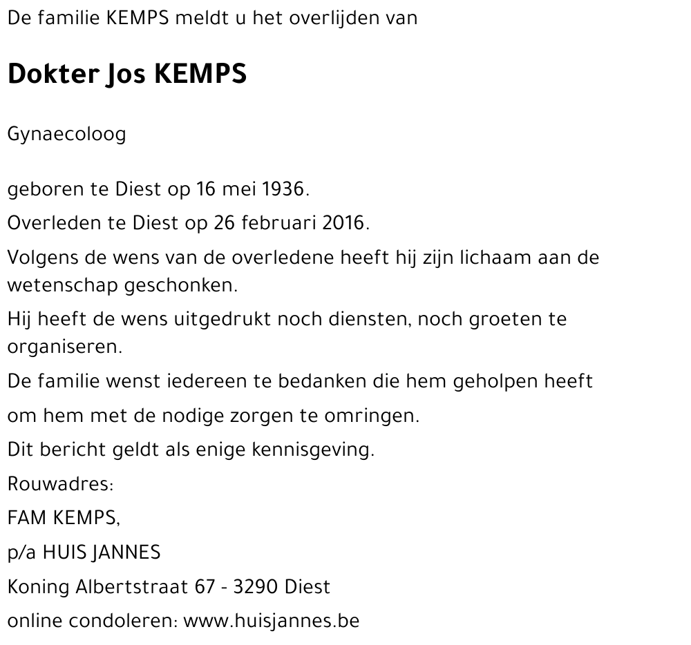 Jos KEMPS