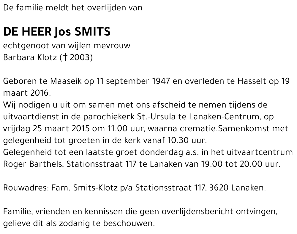 Jos Smits