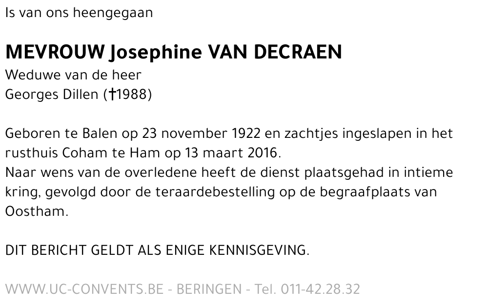 Josephine Van Decraen