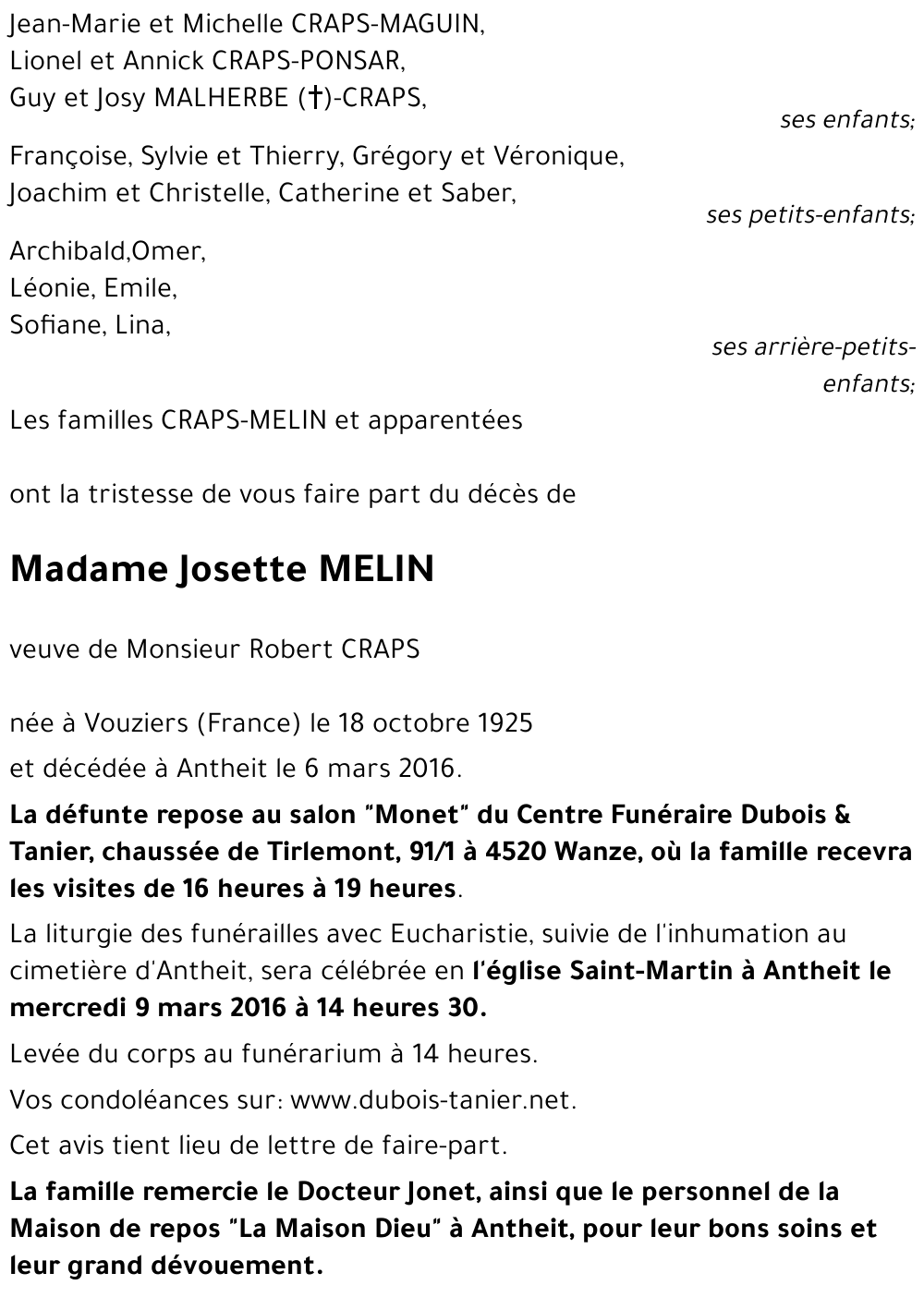 Josette MELIN
