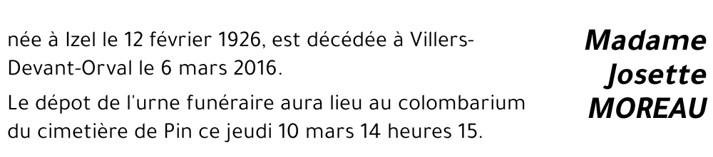 Josette MOREAU