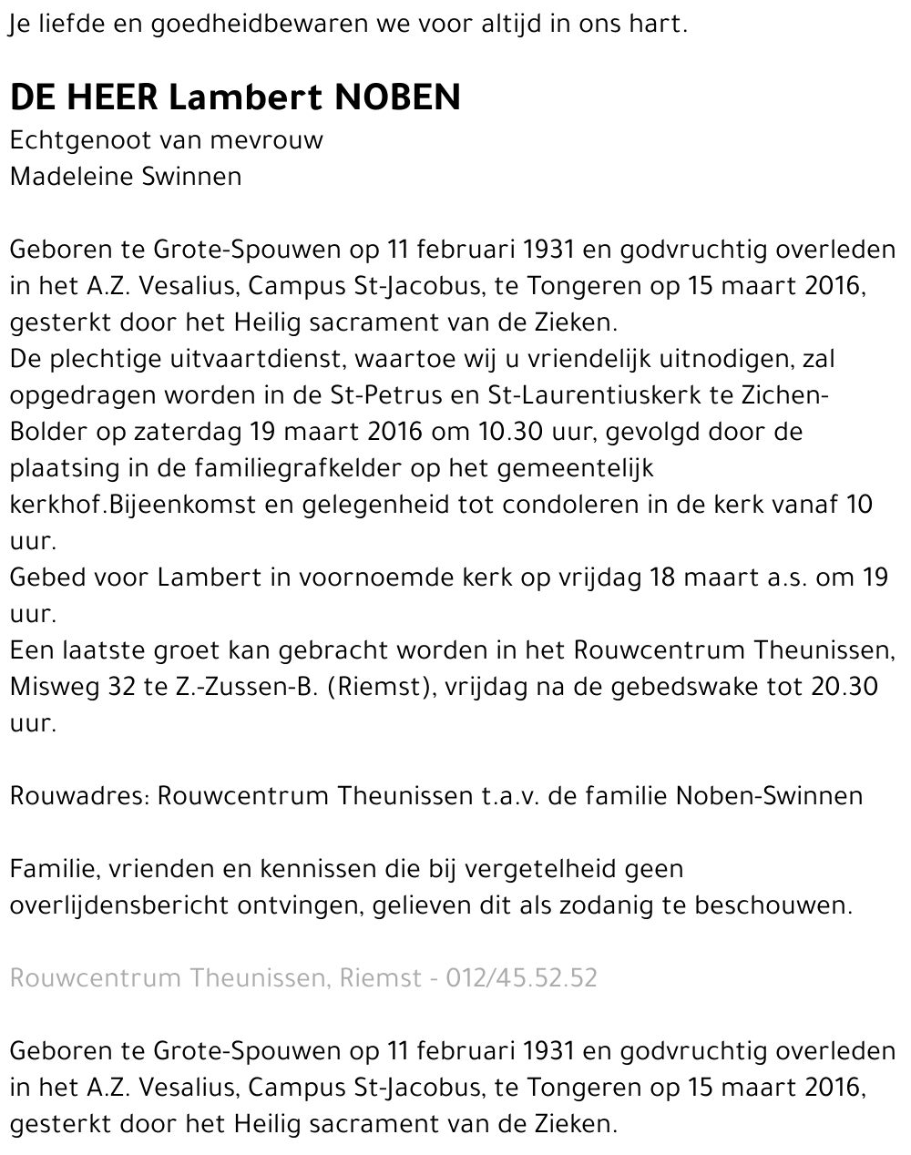 Lambert NOBEN