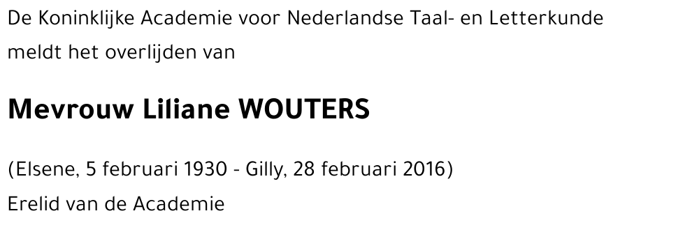 Liliane WOUTERS