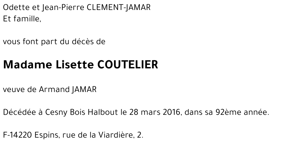 Lisette COUTELIER