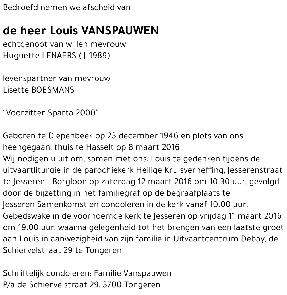 Louis VANSPAUWEN
