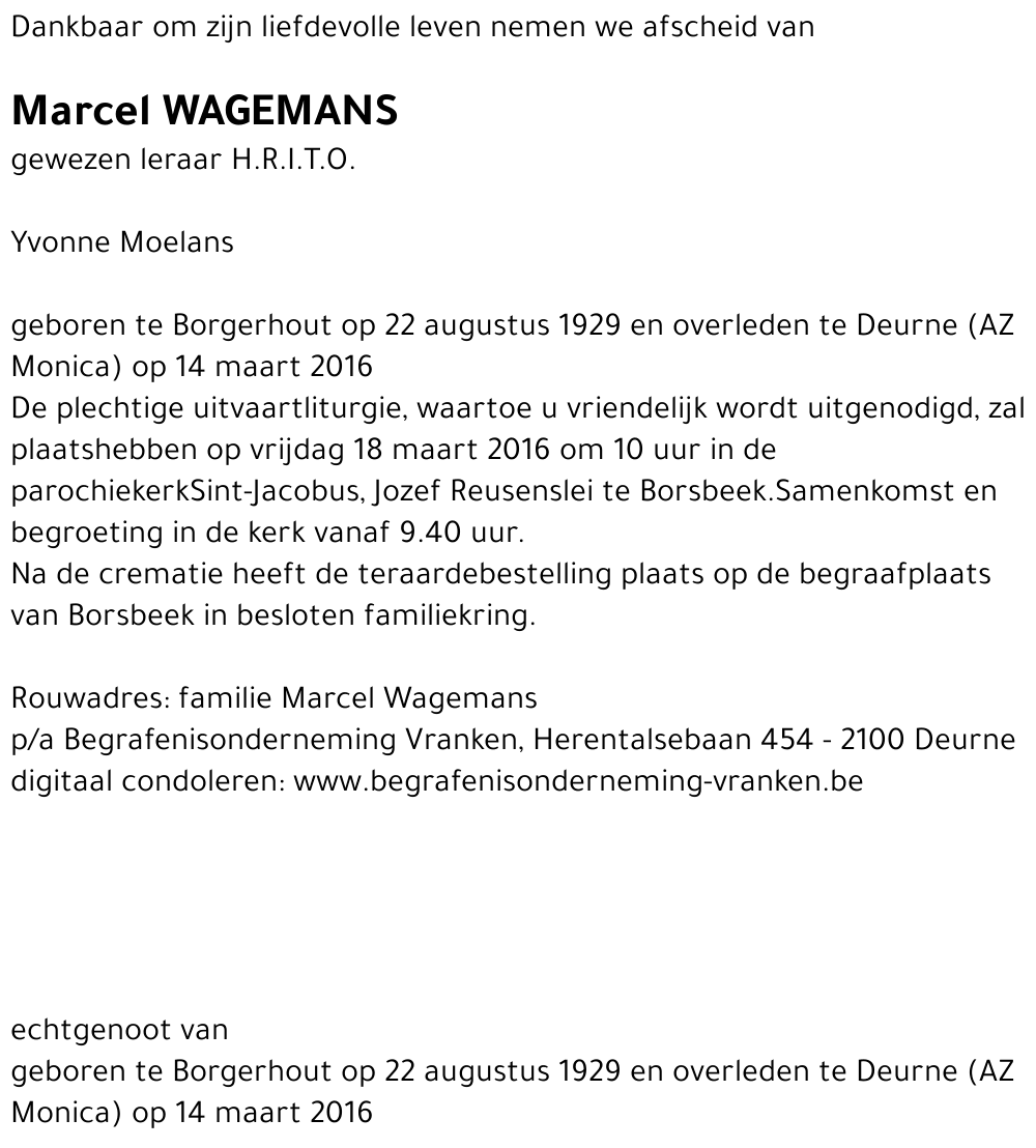 Marcel Wagemans
