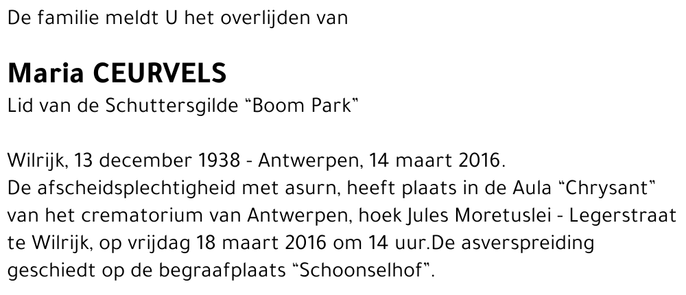 Maria Ceurvels
