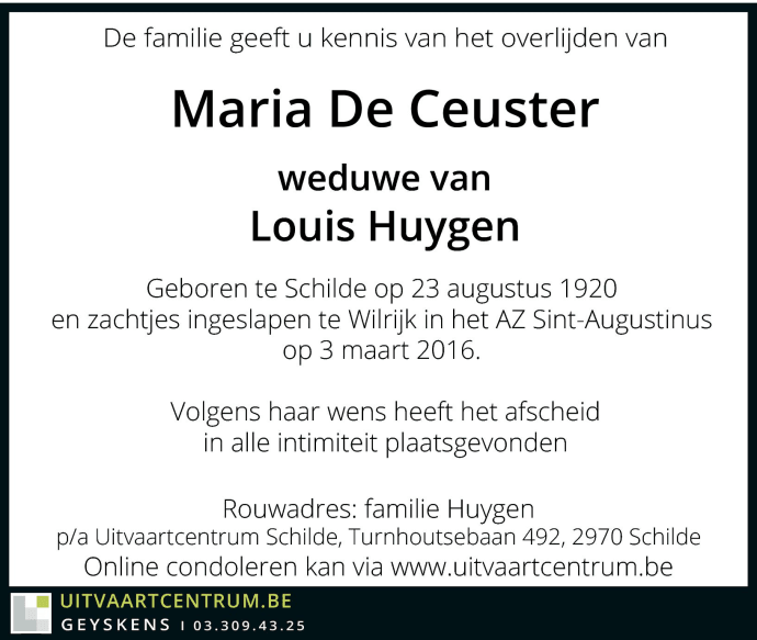 Maria De Ceuster