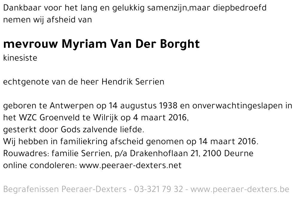 Maria Louise Van Der Borght