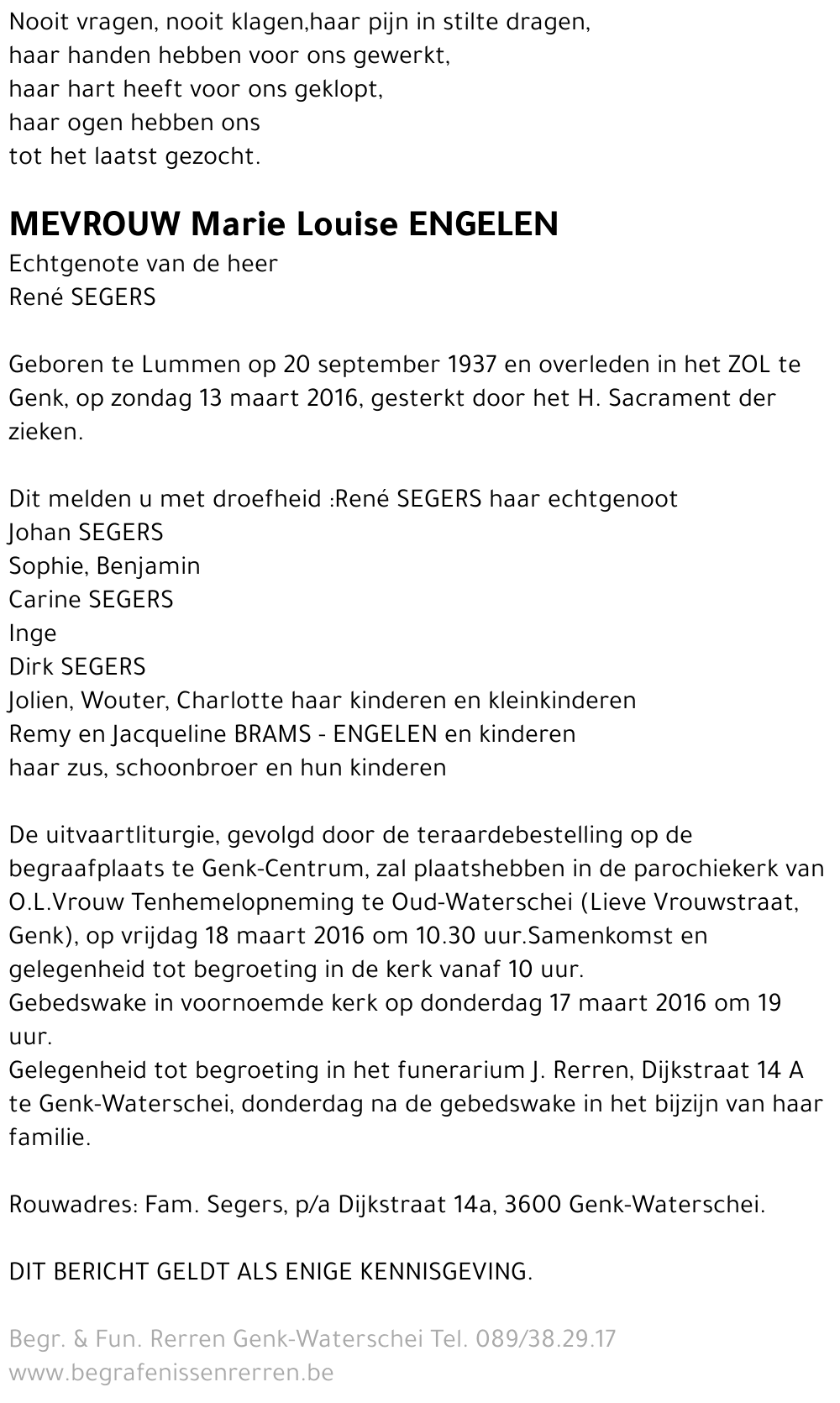 Marie Louise Engelen