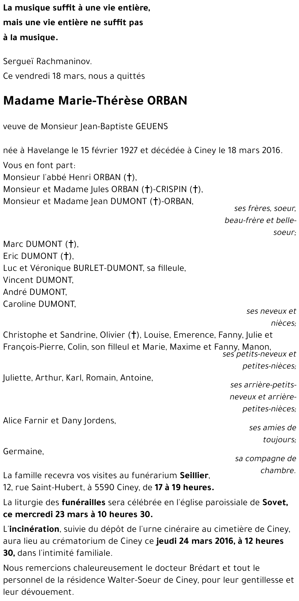 Marie-Thérèse ORBAN