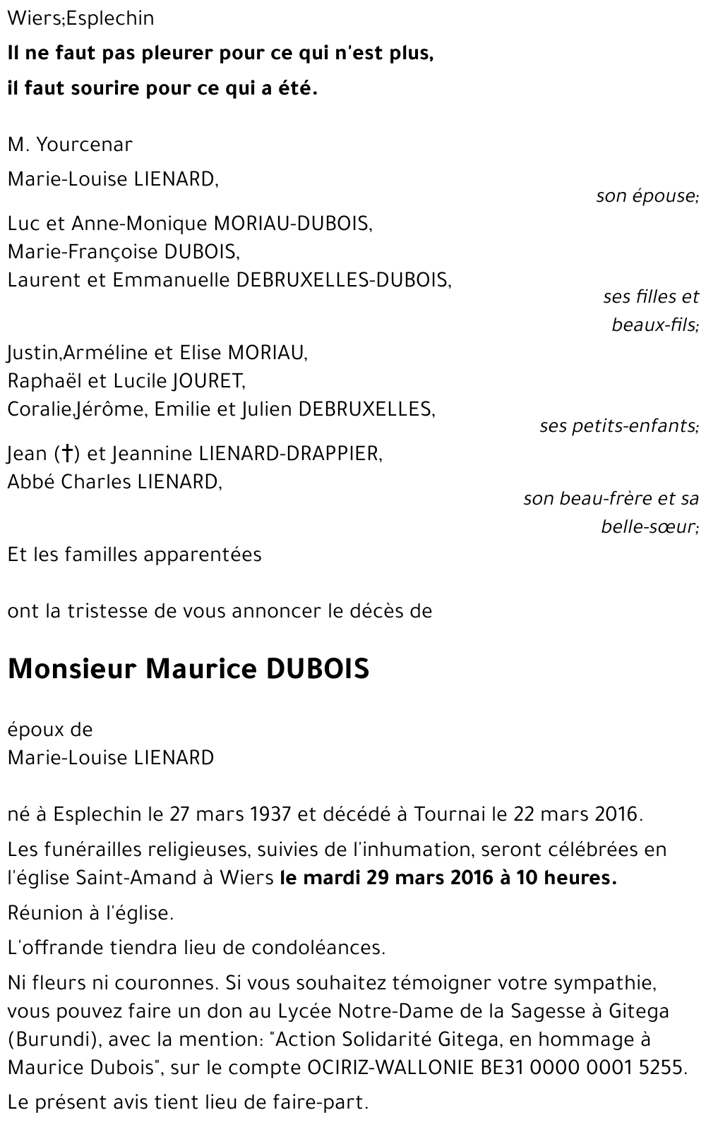 Maurice DUBOIS