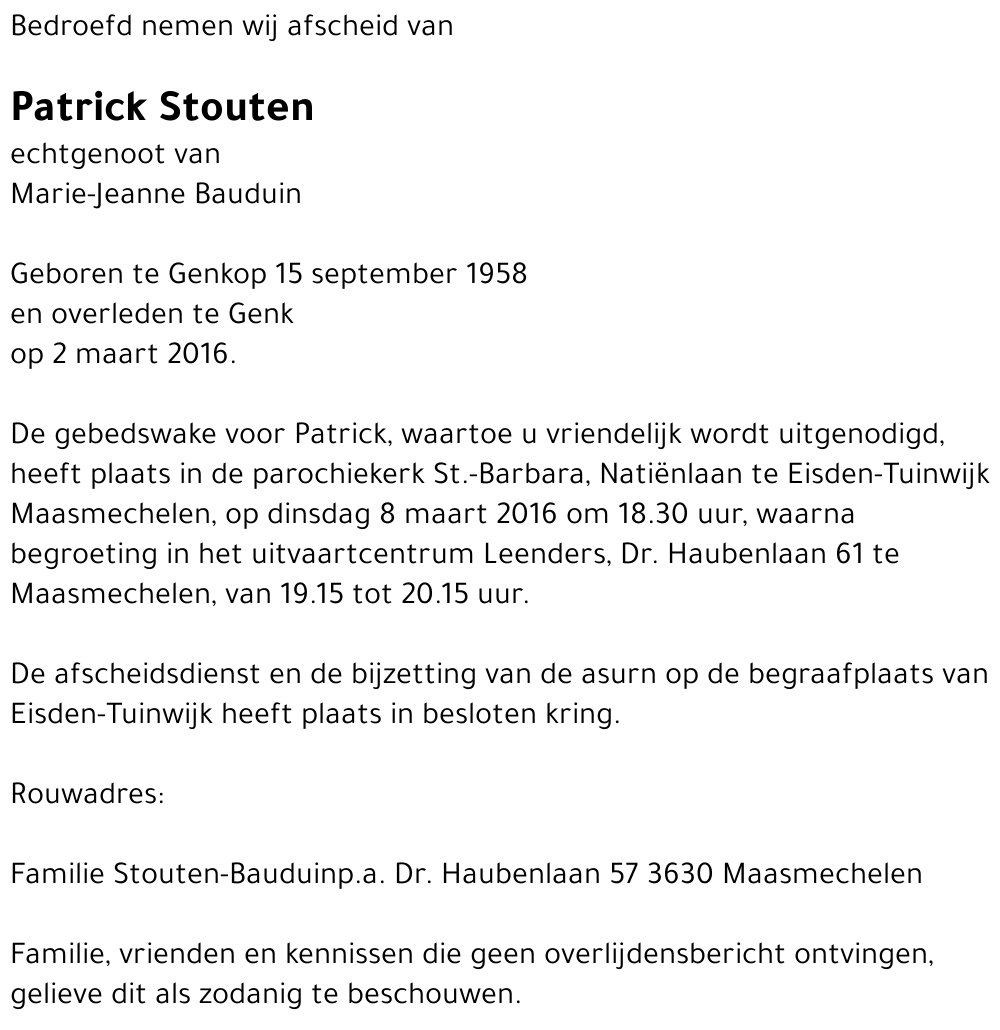 Patrick Stouten