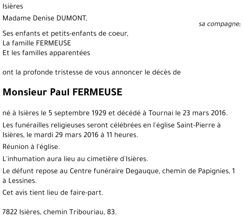 Paul FERMEUSE