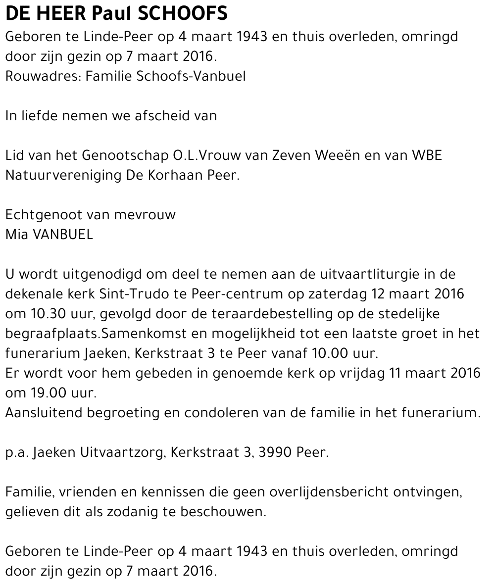 Paul SCHOOFS