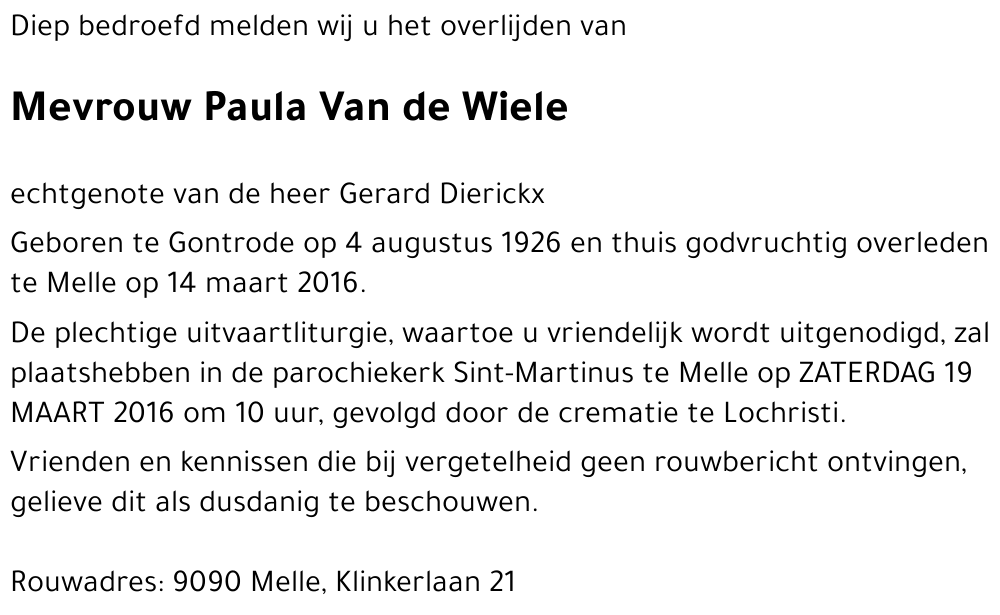Paula Van de Wiele