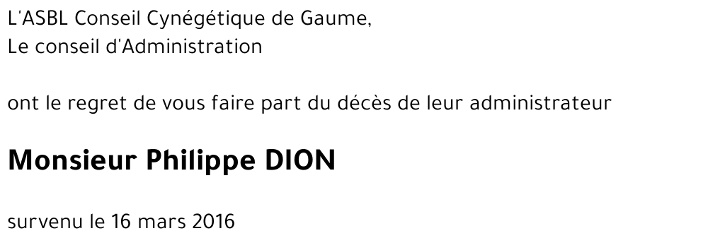 Philippe DION 