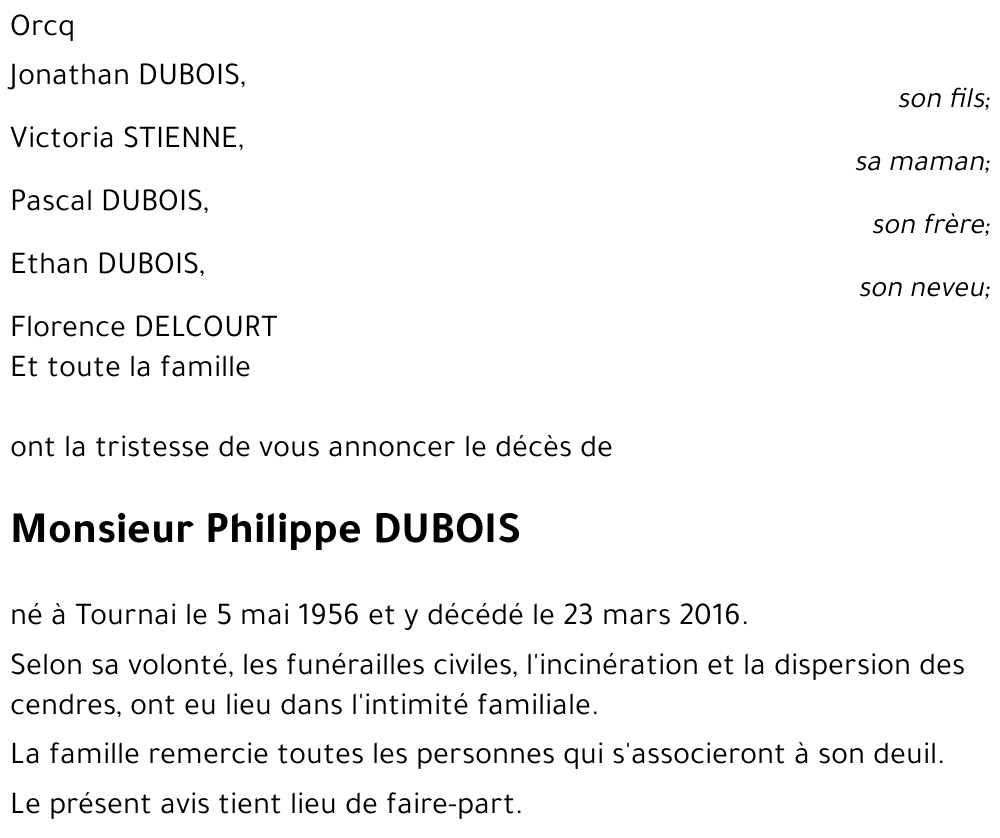 Philippe DUBOIS