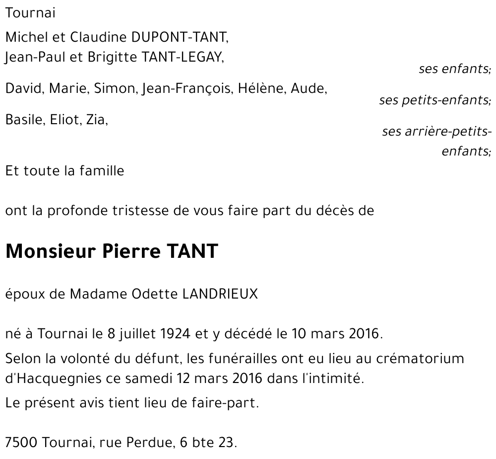 Pierre TANT